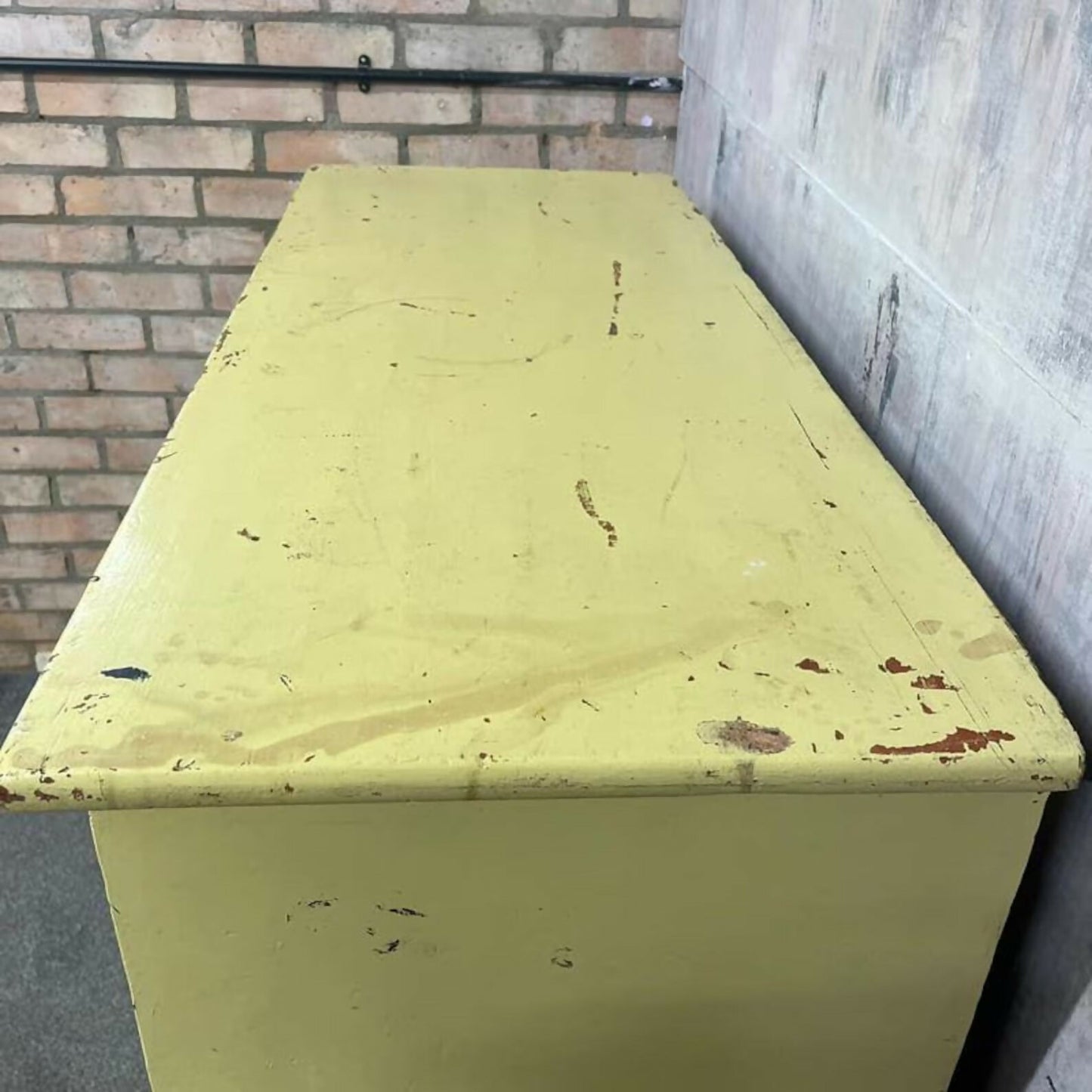 Vintage Early 20thC Rustic Painted Chest of 2 Over 3 Drawers Great Patina