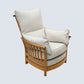Ercol Piccola Easy Chair Light Grey Upholstery Light Finish FREE UK Delivery*