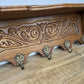 Coat Rack Vintage French Oak Wall Mounted 5 Hooks Carved Rack Hanger LOT 6204