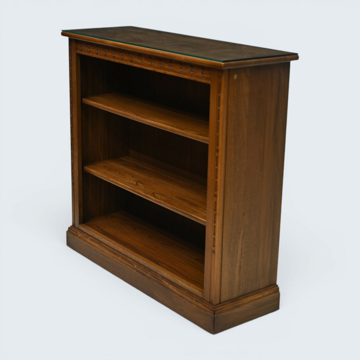 Ercol Low Wide Bookcase 2 Shelves Golden Dawn Finish Mural FREE UK Delivery*