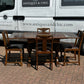 Extending Vintage Draw Leaf Table & 4 Chairs