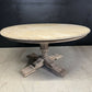 Large Round Oak Farmhouse Dining Table