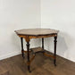 Edwardian Inlaid Walnut Occasional Window Table on Castors