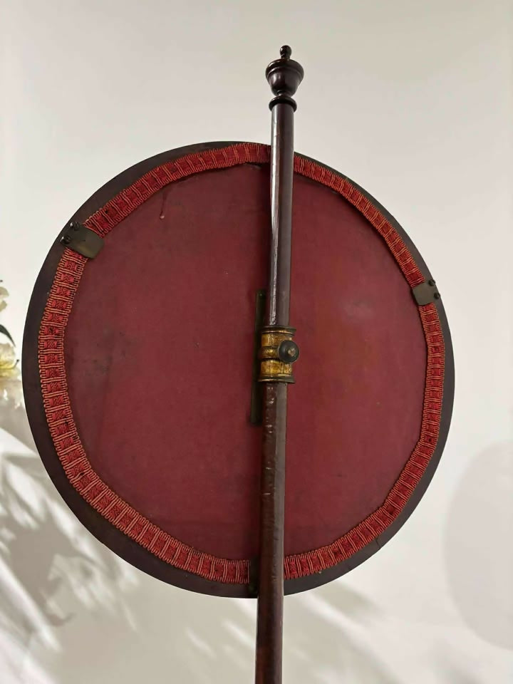 Regency Mahogany Adjustable Pole Screen