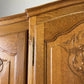 Wardrobe Vintage French Louis XVI Style Oak Four Door Carved Armoire LOT 6463