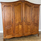Wardrobe Vintage French Louis XVI Style Four Door Oak Carved Armoire LOT 6080