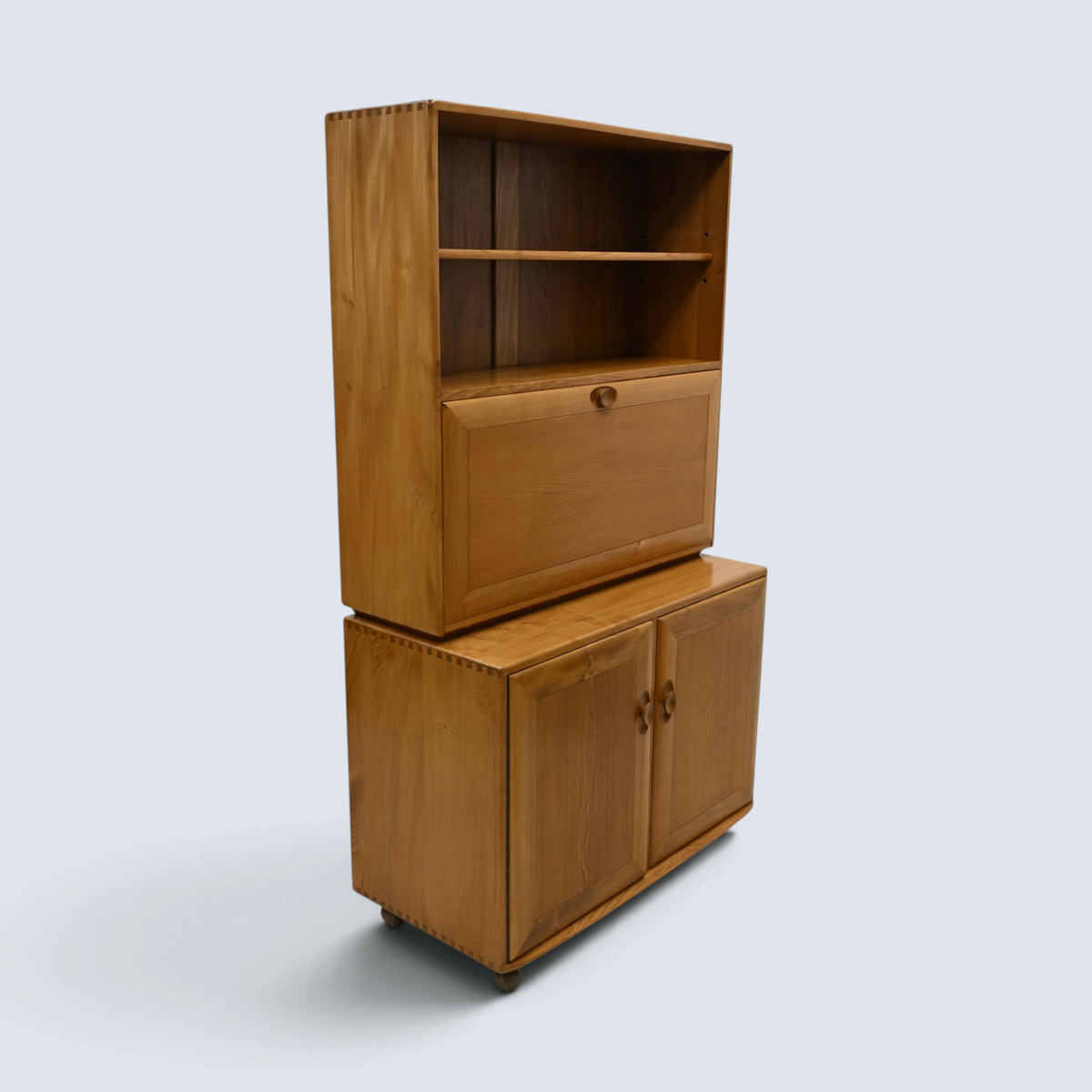 Ercol Windsor Drinks/Writing Cabinet Light Finish Micro Office FREE UK Delivery*