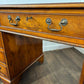 Reproduction Yew Wood Twin Pedestal Desk