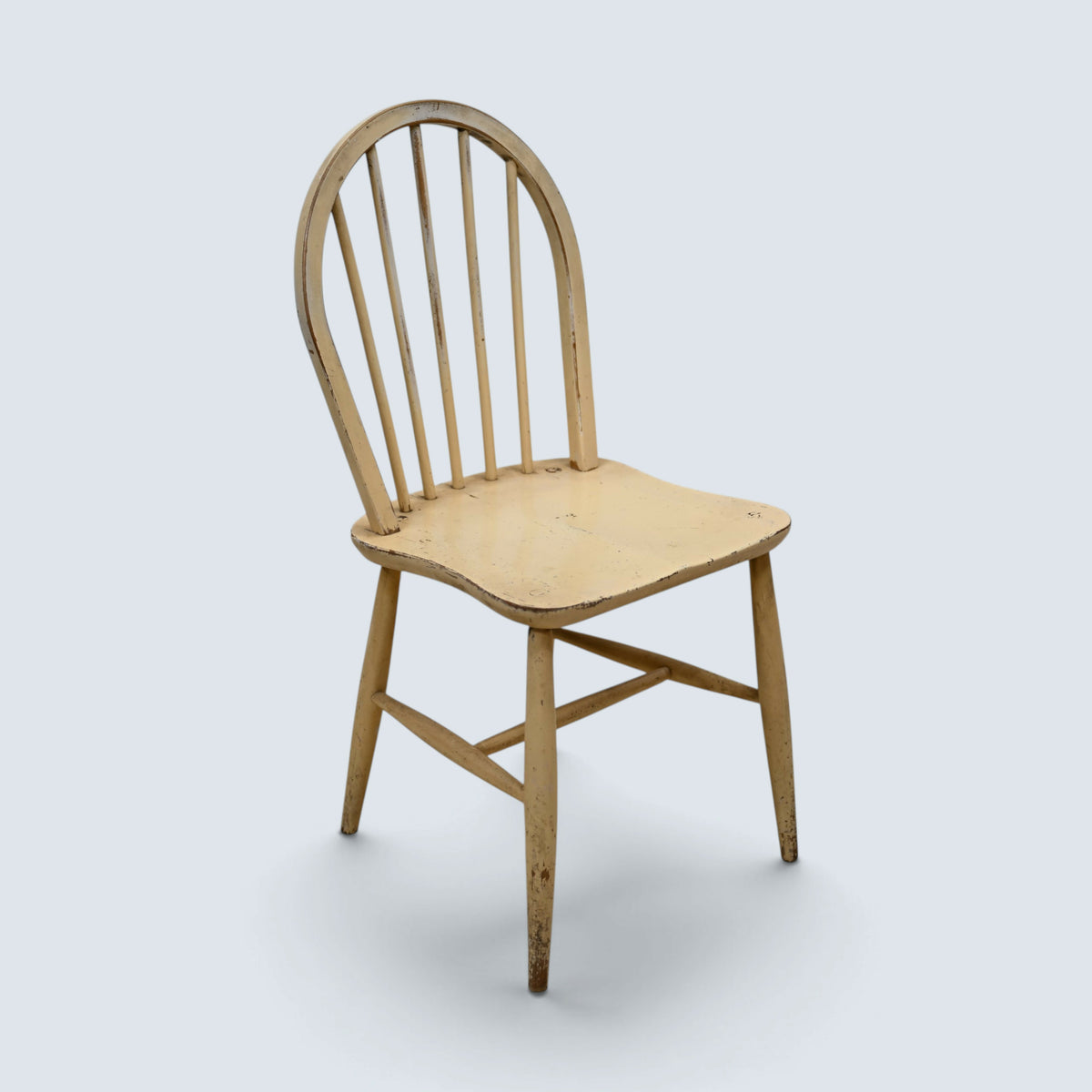 3 Painted Ercol Kitchen Chairs Cream Coloured Rustic Looking FREE UK Delivery*