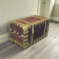 Large Antique Oak Brass Bound Silver or Plate Chest, Trunk