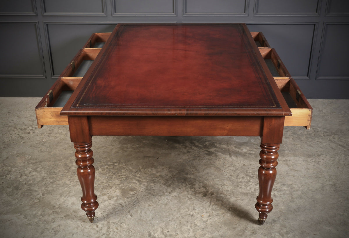 Early Victorian Mahogany Partners Writing Table