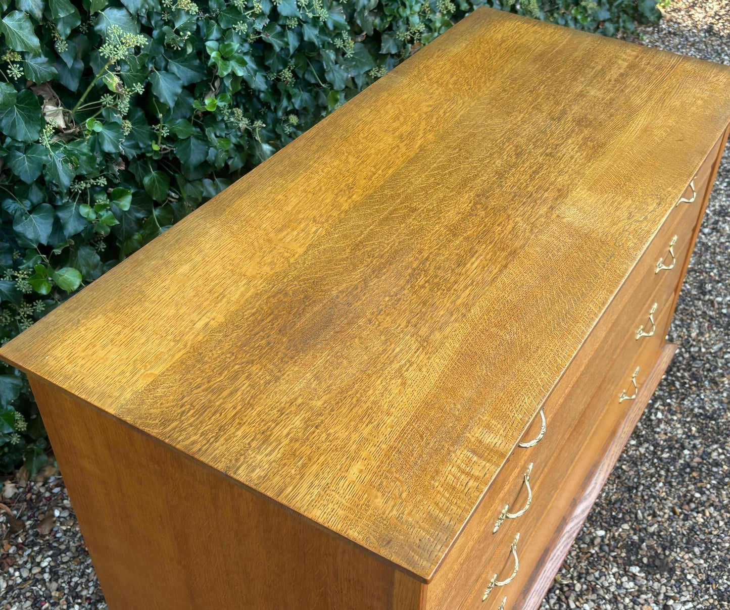 Vintage 1960's Handmade Oak Chest Of Drawers