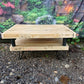 Wooden 2 tier table with hairpin legs