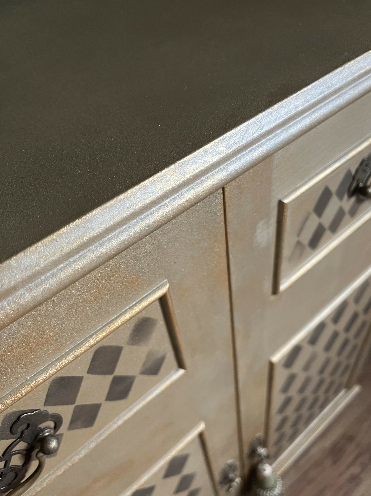 Aged Gold Drinks Cabinet