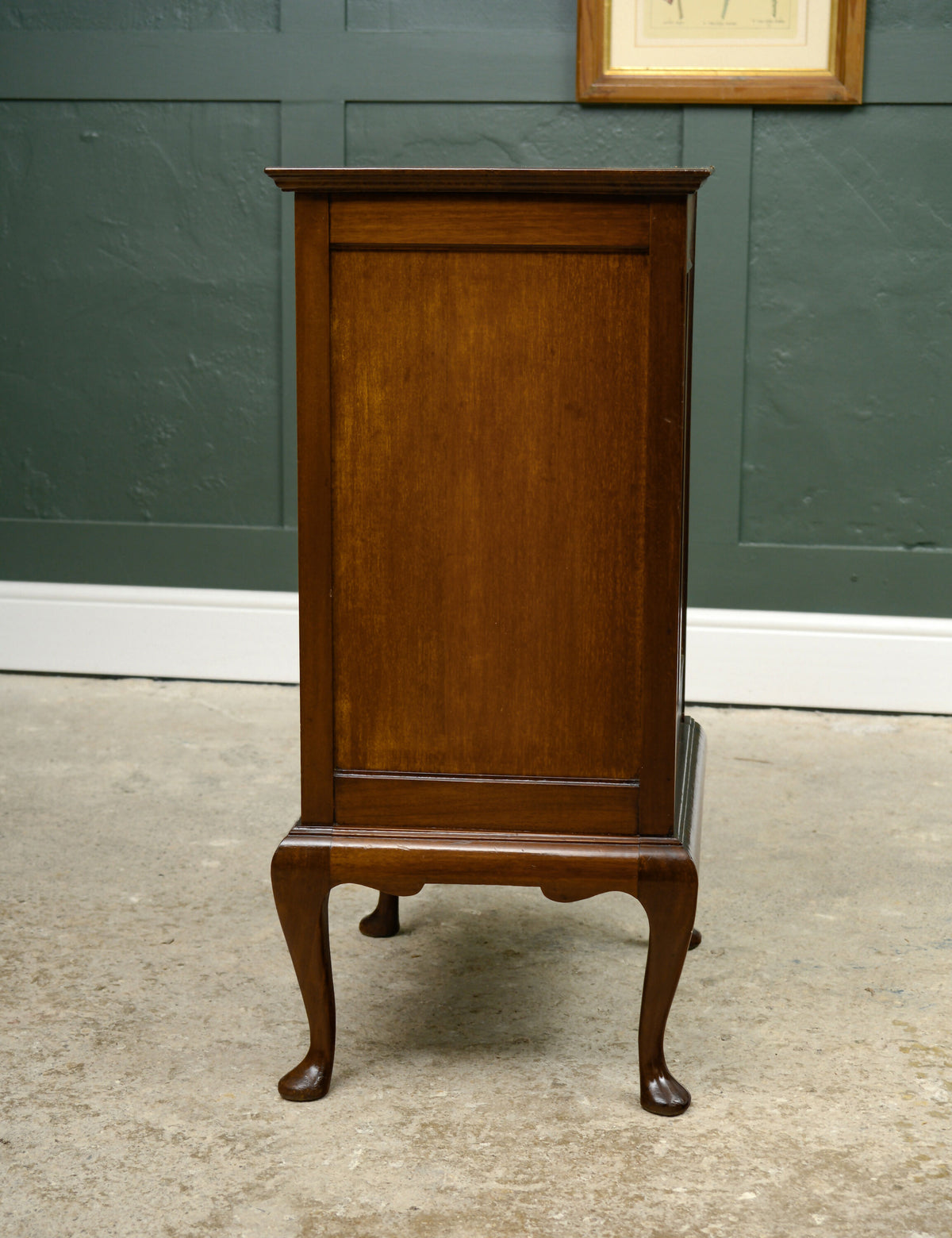 Mahogany Sheet Music Cabinet with Drop Down Front Drawers