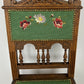 Pair of Chairs Antique French Style Oak Floral Upholstered Chairs LOT 6515
