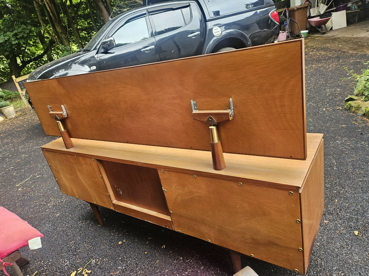 Mid Century Modern Dressing Table by White & Newton with stool and mirror