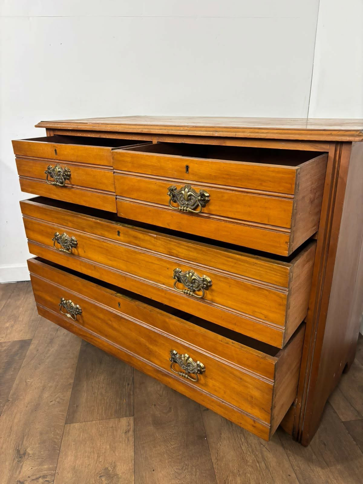 Edwardian Satinwood Chest of Four Drawers