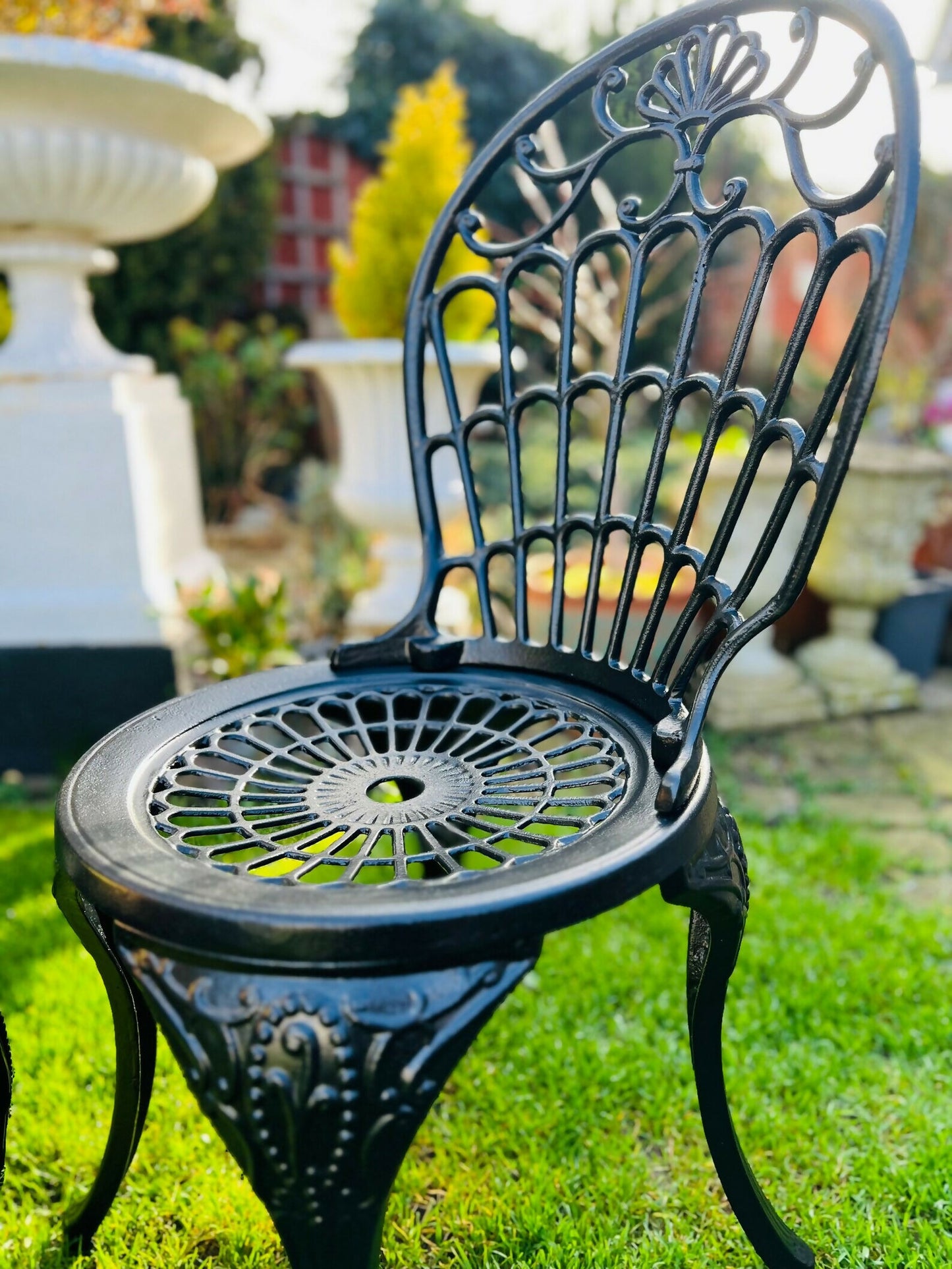 Garden Furniture Patio Set in Black 3 Seater