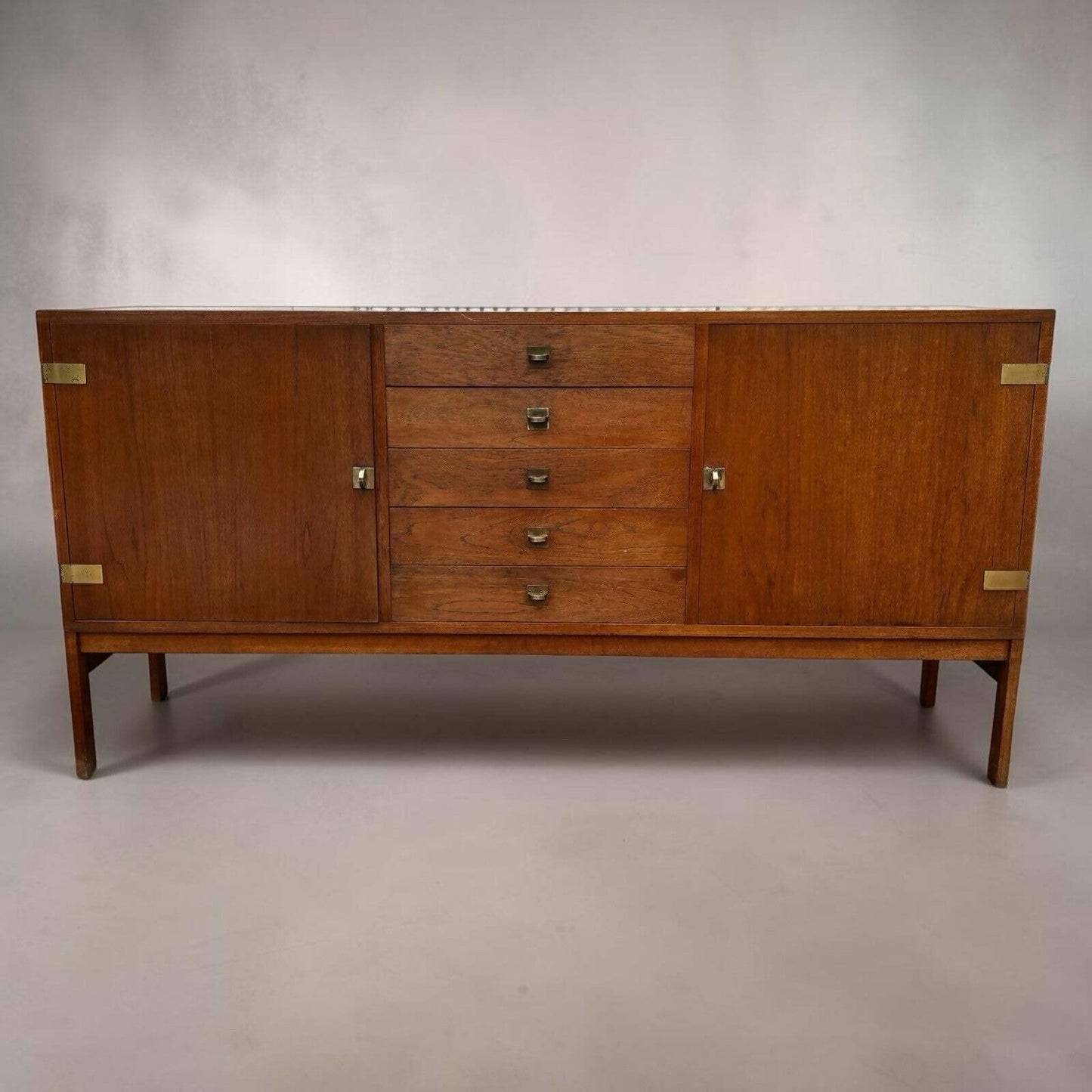 Mid Century Sideboard By Ole Gjerlov Knudsen & Torben Lind. Model “Moduline