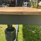 JAYCEE VINTAGE 1970s UPCYCLED COFFEE TABLE - SOLID OAK - GREY/NATURAL OAK TOP