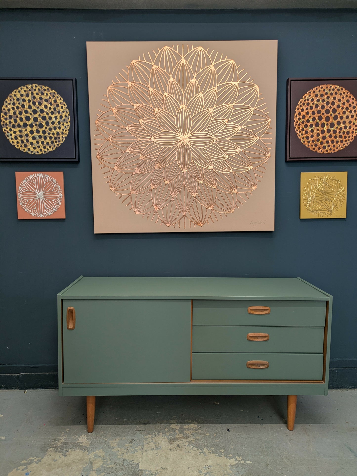 Made to Order Schreiber Sideboard Upcycled Painted Midcentury Furniture Vintage
