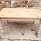 Handcrafted Farmhouse Dining Table | Sanded Solid Wood Top | Neutral Painted Base | Country Kitchen Table