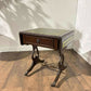Vintage Mahogany Drop-Leaf Coffee Table with Tooled Leather Top