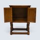 Old Charm Pedestal Cabinet/Side Table Linenfold Doors #1582 FREE UK Delivery*