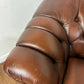 Thomas Lloyd Brown Leather Chesterfield Style Sofa