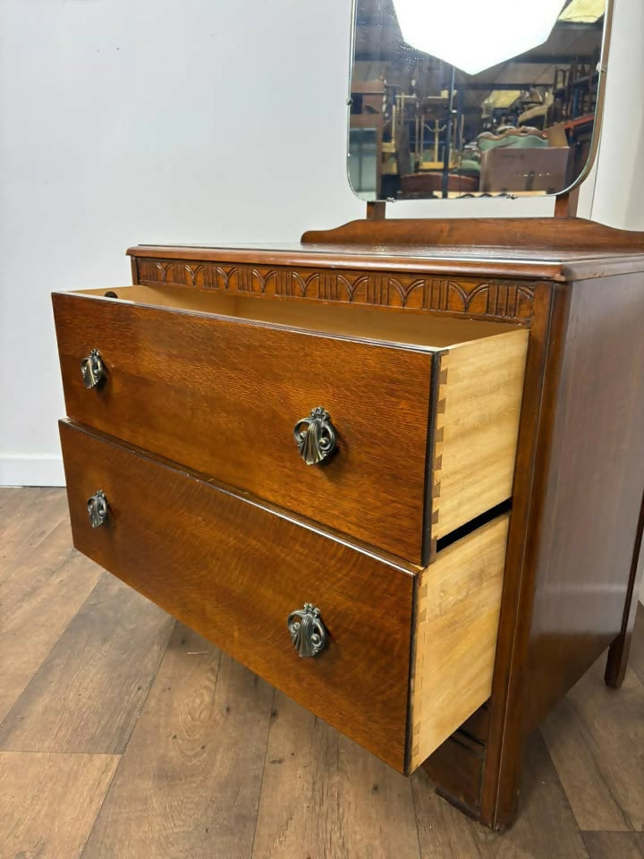 Vintage Lebus Oak Dressing Table
