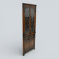 Old Charm Corner Display Cabinet Leaded Glass Doors Tudor Brown FREE UK Delivery