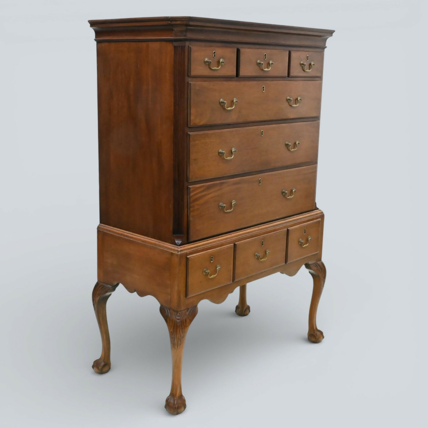 English Georgian Raised Chest Of Drawers Mahogany Cabriole Legs FREE Delivery*