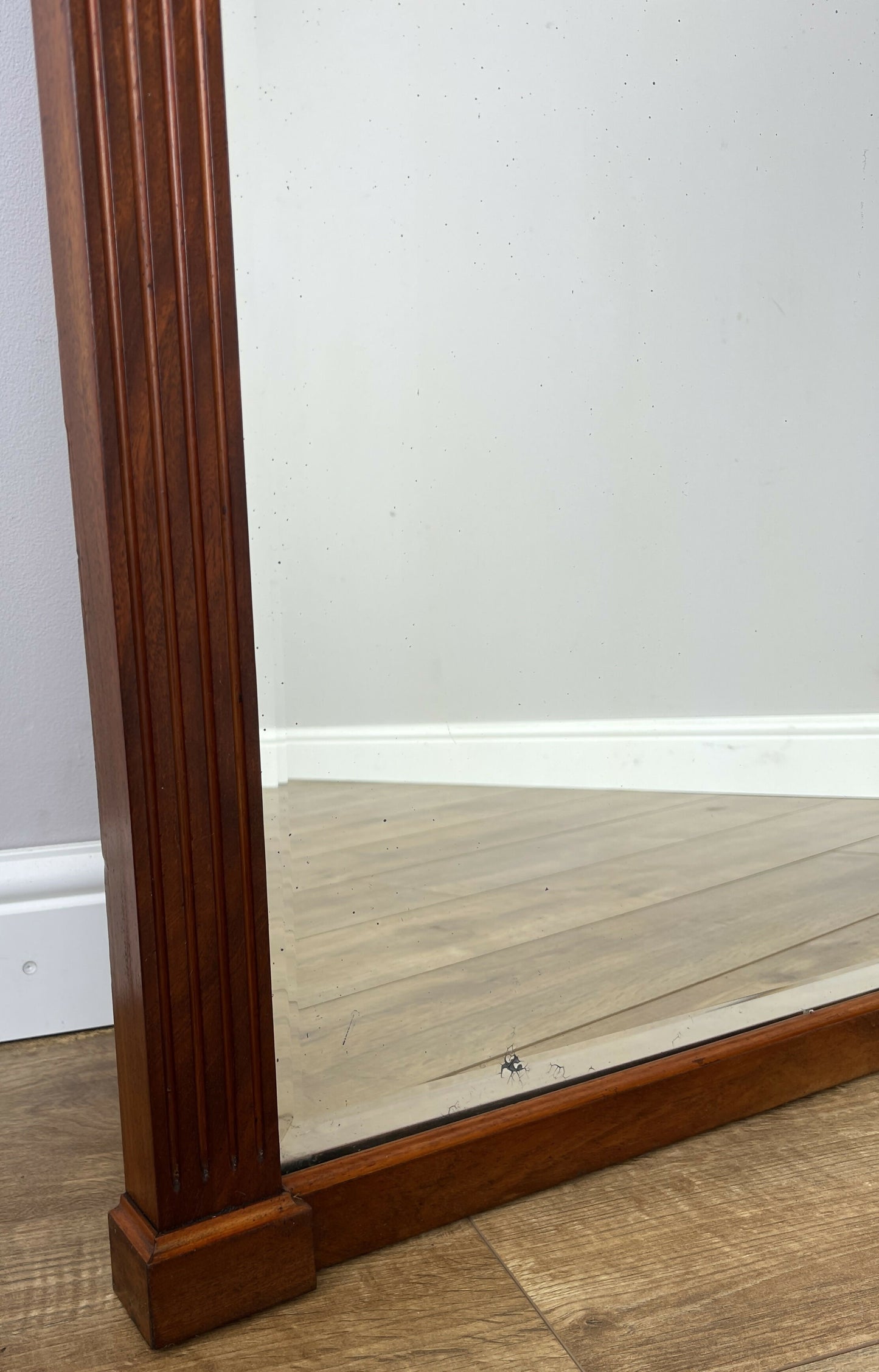 Mirror Antique French Walnut Wall Mirror Carved Decorative Frame LOT 6405
