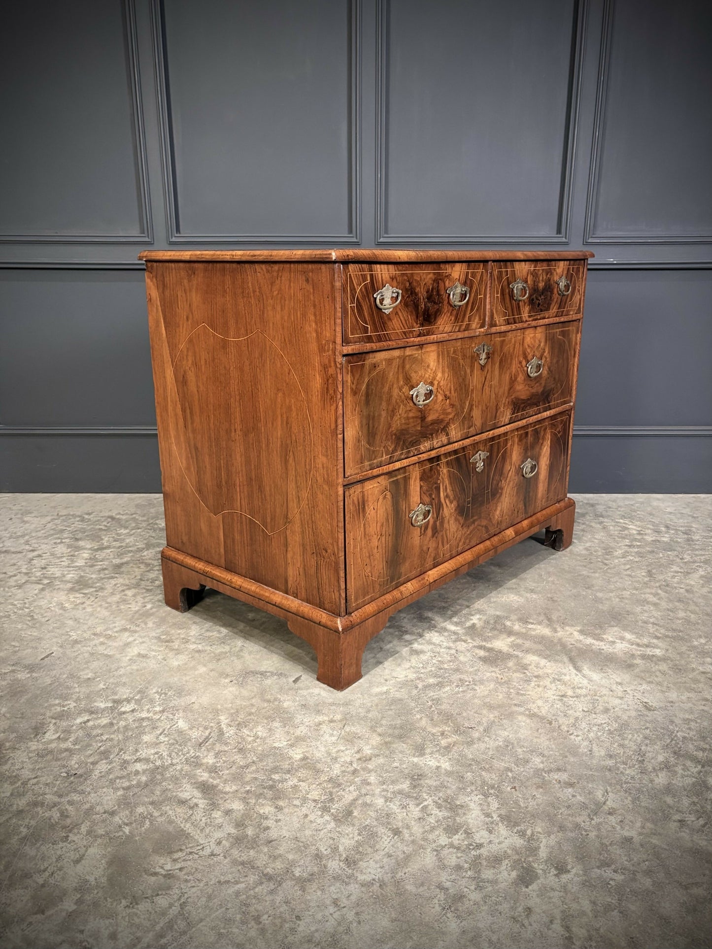 William & Mary Inlaid Walnut Chest Of Drawers