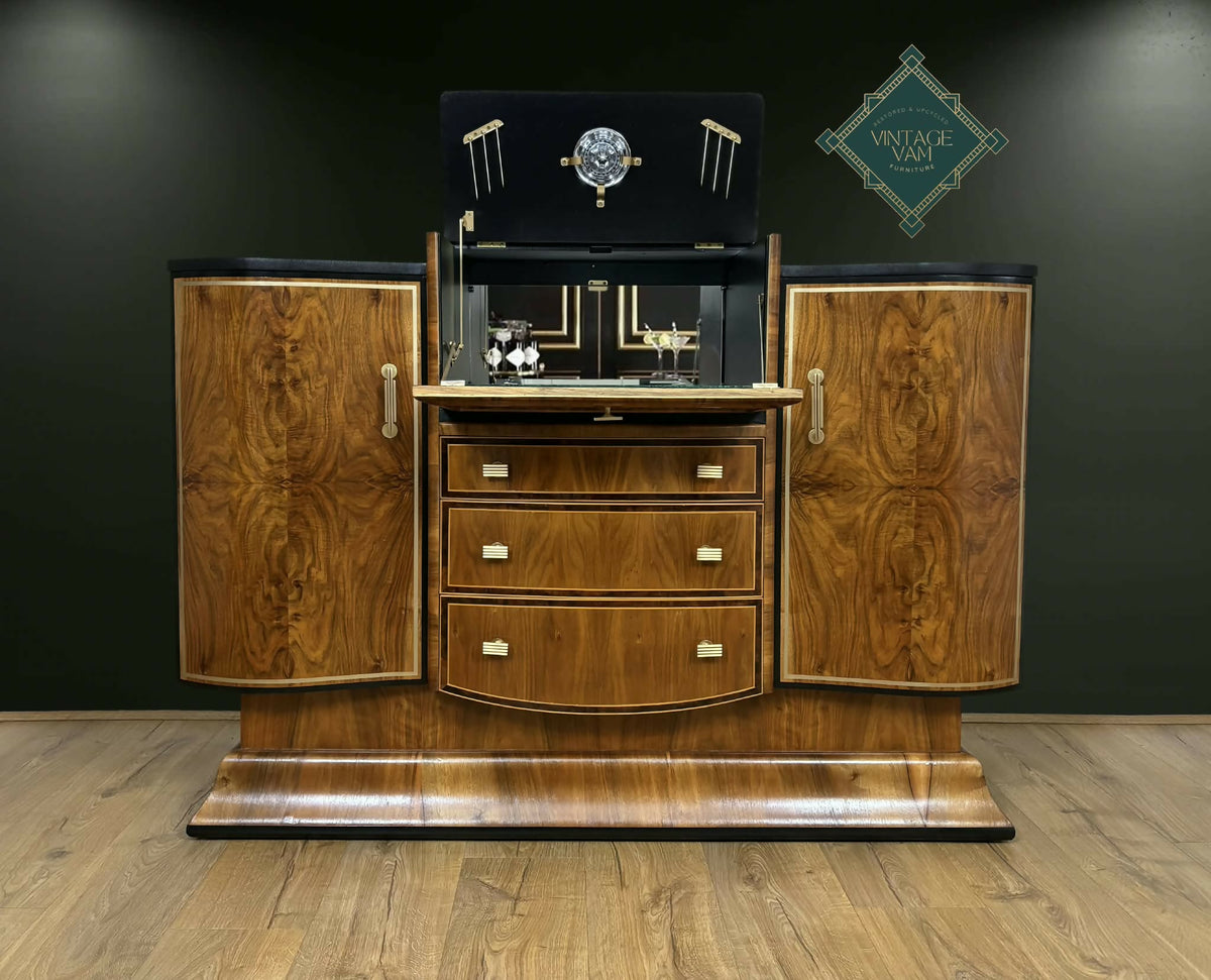 Art Deco cocktail cabinet, drinks bar, "Decometric"