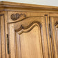 Wardrobe Vintage French Style Oak Four Door Carved Armoire Cabinet LOT 6116