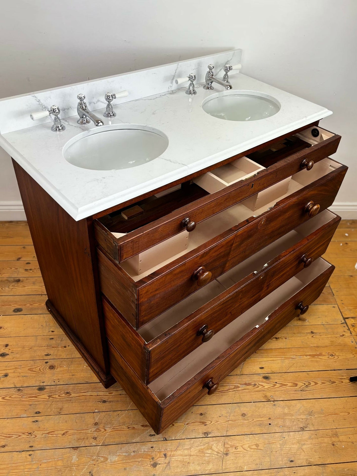 Vintage Vanity Unit Made to Order Vanity Unit Custom Made Bathroom Furniture Antique Traditional Bathroom Washstand Basin Unit