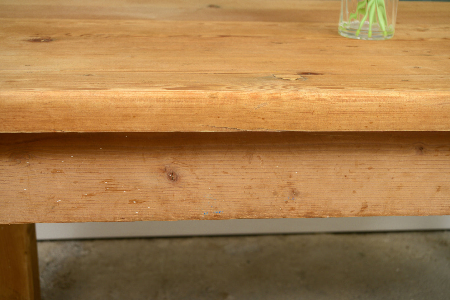 Plank Top Pine Dining Table - Reclaimed Wood - 167 cm