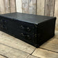 XL Black Leather 2 Drawer Coffee Table, End Table