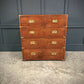 Mahogany Military Vintage Campaign Chest By Ross & Co.