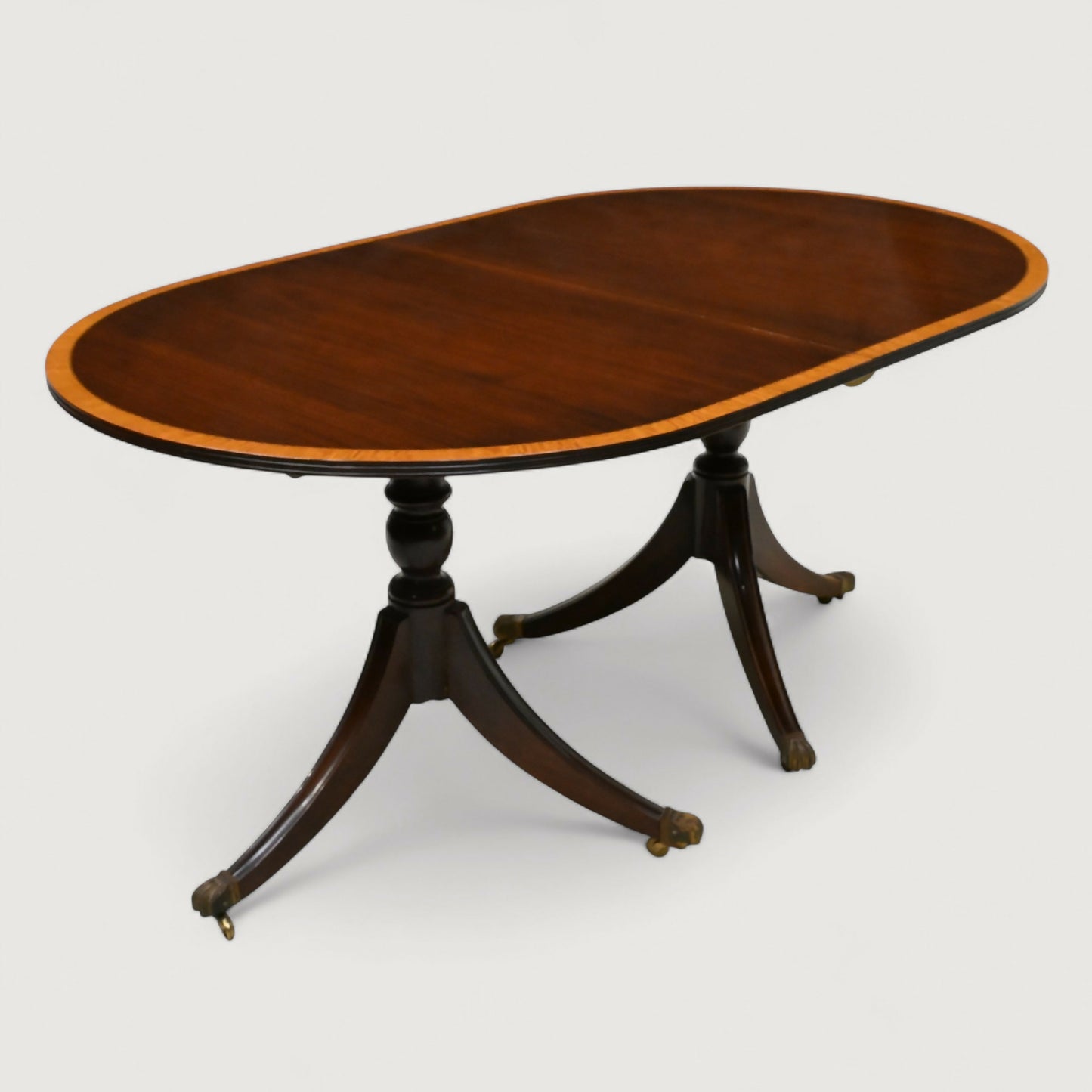 Regency Style Dining Table Mahogany D End Twin Pedestal Seats 8 FREE UK Delivery. SBR10853/2108E