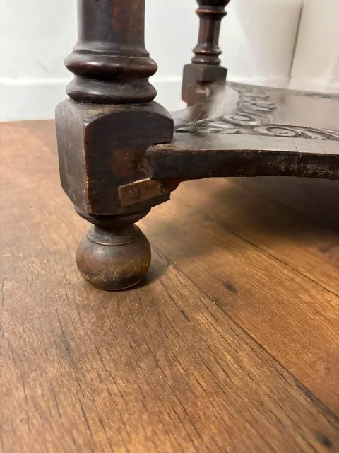 Early Victorian Heavily Carved Oak Octagonal Centre Table