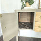 Vintage Sideboard with Wavy Trim and Bobbin Details