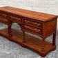 A TITCHMARSH AND GOODWIN STYLE SOLID OAK SIDEBOARD / DRESSER BASE / HALL LAMP TABLE