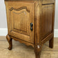 Pair of Bedside Tables Vintage French Louis Style Oak Nightstands Cabinets LOT 6309