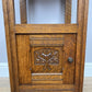 Bedside Table Antique French Style Marble Top Oak Cabinet Nightstand LOT 6241