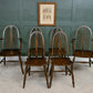 6 Elm Dining Chairs by Glenister - Hoop Back - 2 Carvers