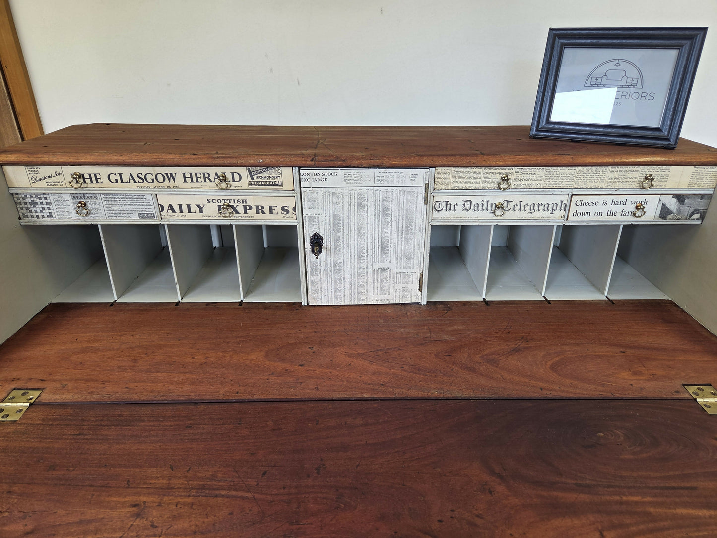 Georgian Mahogany Large Bureau