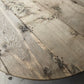 Large Round Bleached Oak Farmhouse Dining Table